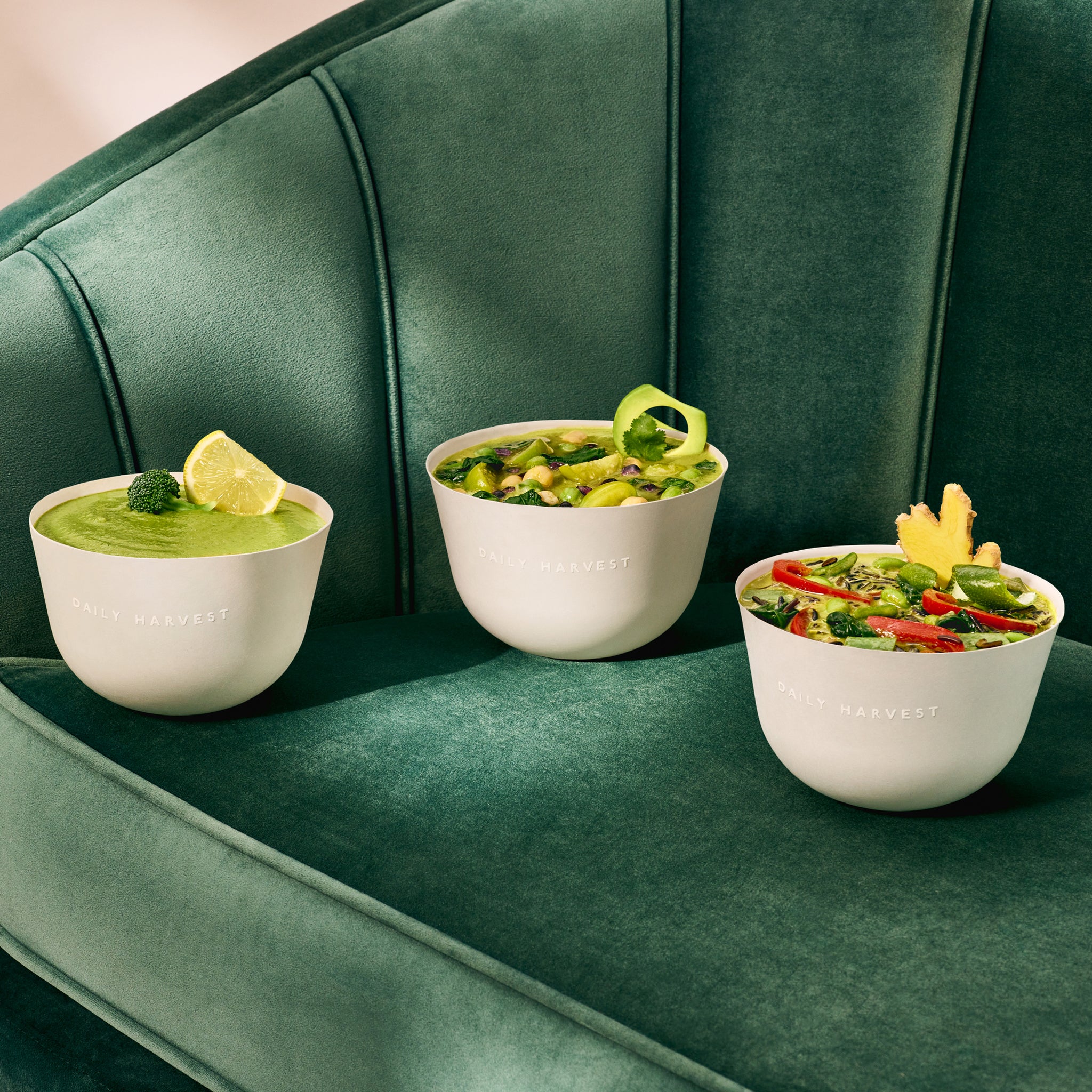 Edamame + Wild Rice Green Curry Soup Sunset