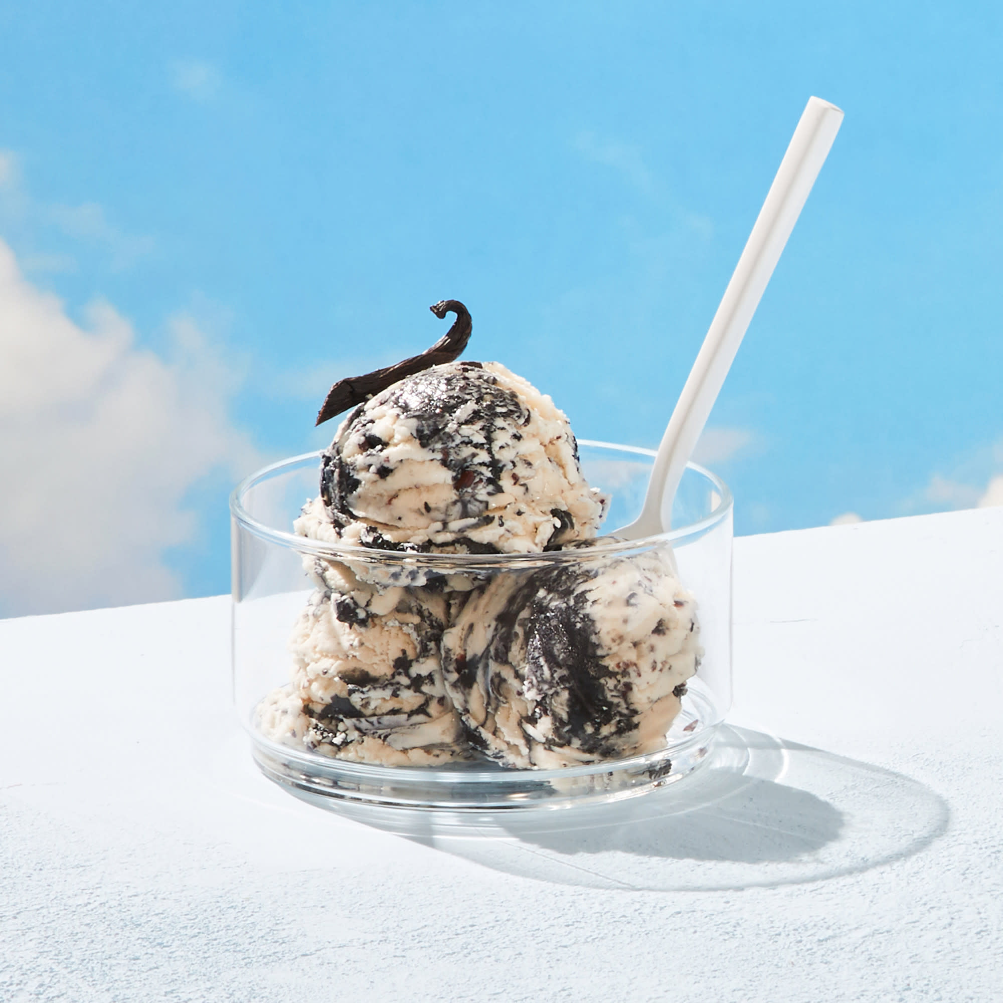 Swirled Black Sesame Scoops