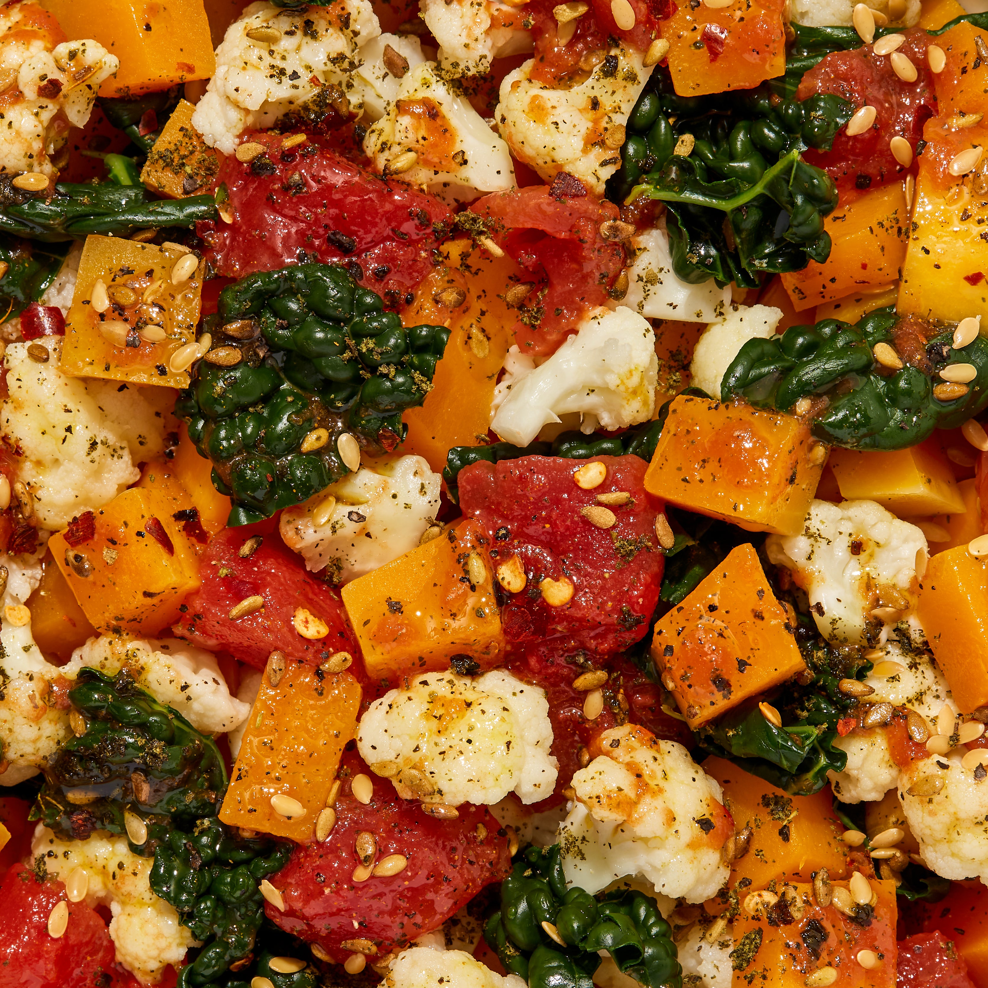 Butternut Squash + Kale Shakshuka Harvest Bowl Sunset