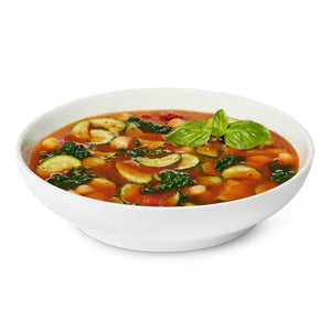 Tomato + Zucchini Minestrone Soup Sunset