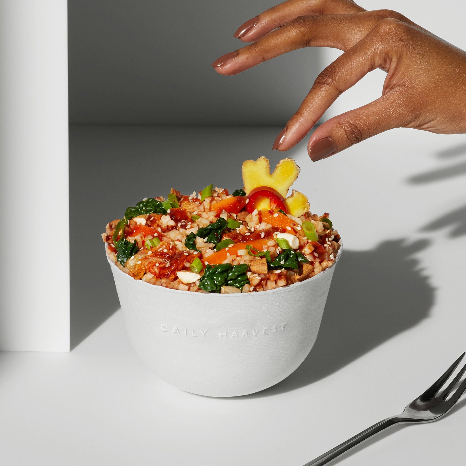 Cauliflower Rice + Kimchi Harvest Bowl Sunset