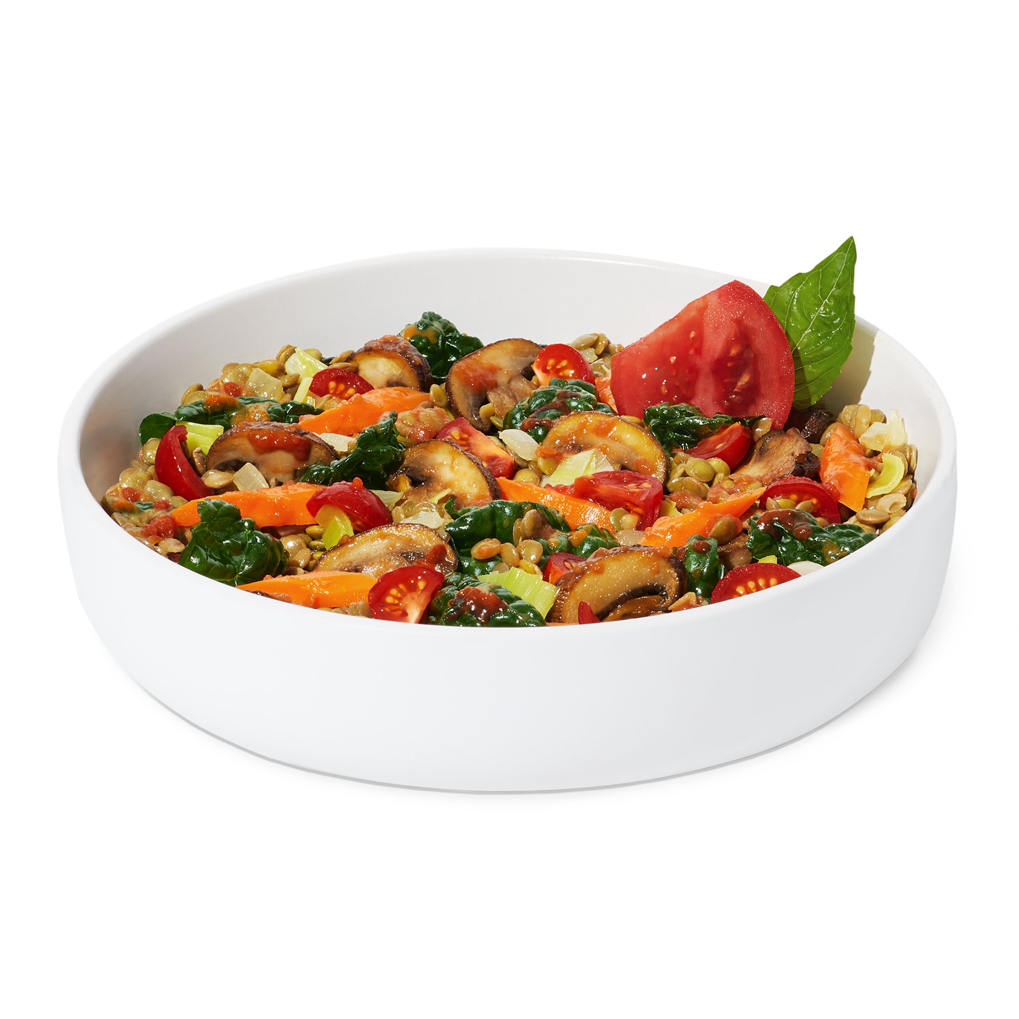 Lentil + Tomato Bolognese Harvest Bowl Sunset