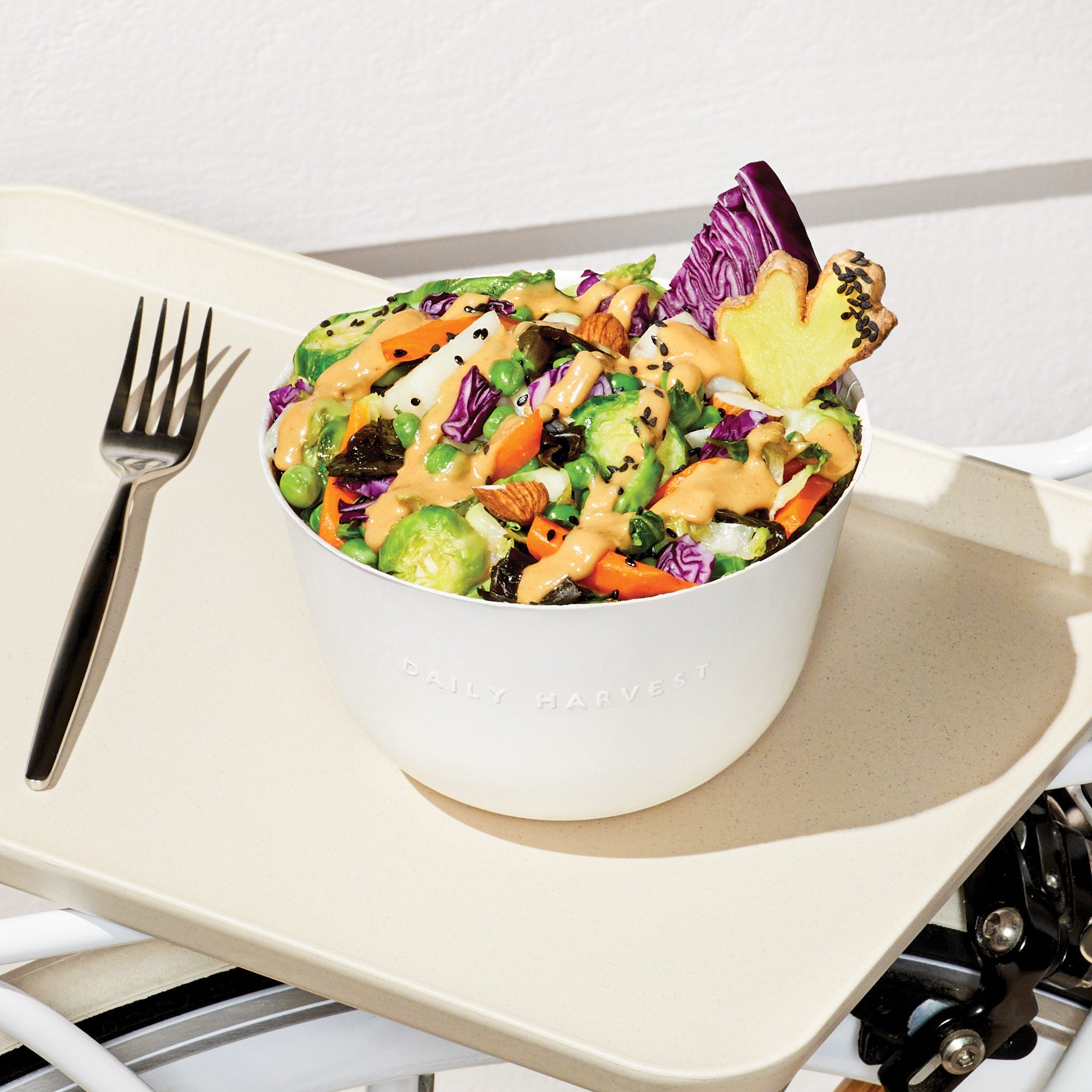 Almond Satay Brussels Sprouts + Carrot Harvest Bowl Daily Harvest