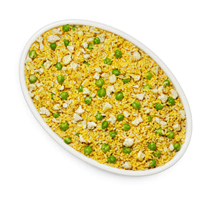 Curried Brown Rice + Green Chickpea Grain Sunset