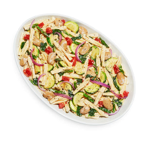 Zucchini + Gigante Bean Primavera Pasta Sunset